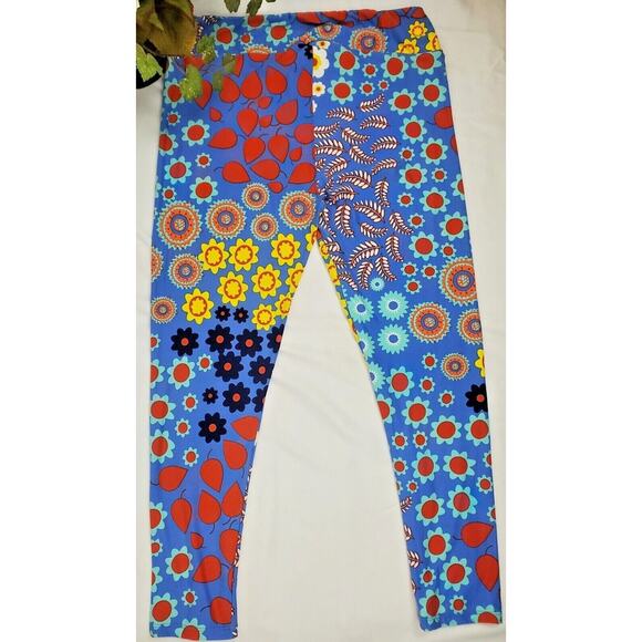 LuLaRoe Leggings TC2 Tall & Curvy2 Butter Soft Floral Print Womens Plus Size XXL - Picture 6 of 6